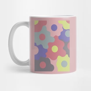 Retro Groovy Egg Flowers - Soft Summer Seasonal Color Palette Mug